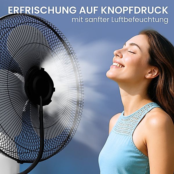 aktimeo Standventilator mit Luftbefeuchtung, Timerfunktion, Bodenrollen günstig online kaufen