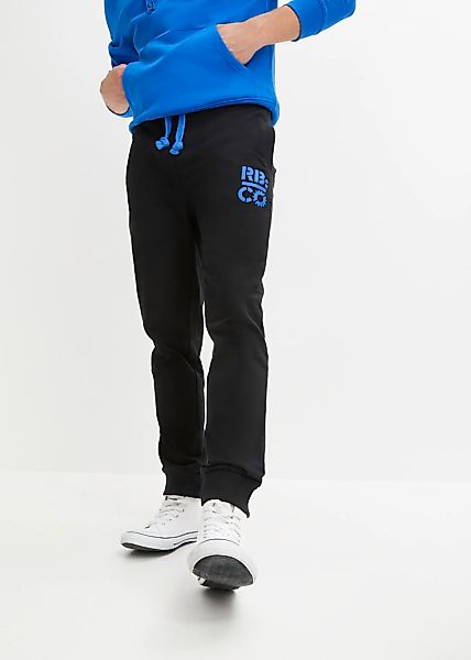bonprix Jogginghose aus Baumwolle und Polyester, mit seitlichen Eingrifftas günstig online kaufen