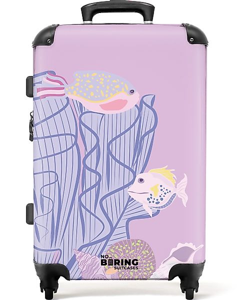 NoBoringSuitcases.com© Hartschalen-Trolley Rosa mit Fischen und günstig online kaufen