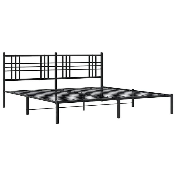 vidaXL Bettgestell mit Kopfteil Metall Schwarz 193x203 cm 376330 günstig online kaufen