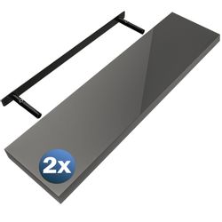 Casaria Wandregal, Grau Hängeregal mit Halterung günstig online kaufen