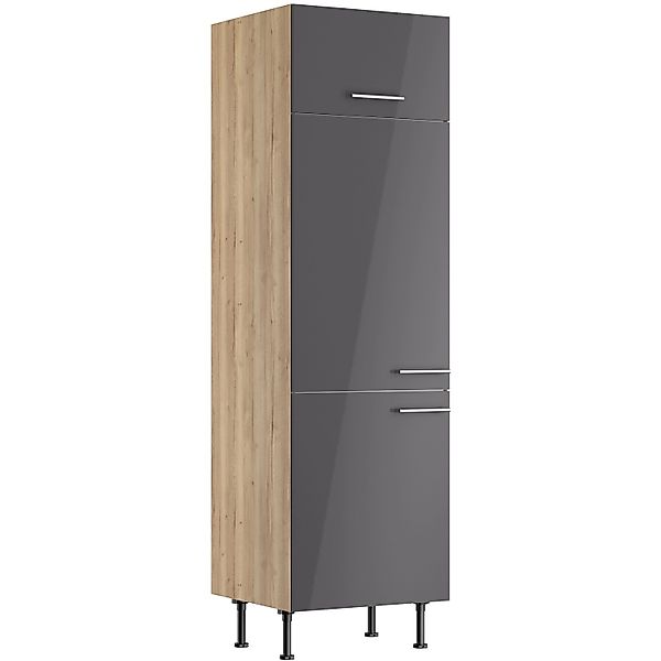 Optifit Küchen-Hochschrank für Kühlschrank Jonte984 60 cm Anthrazit-Wildeic günstig online kaufen