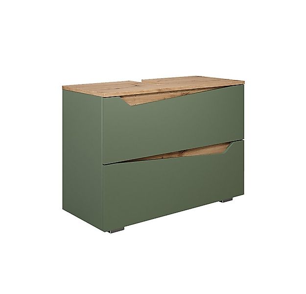 Vicco Waschbeckenunterschrank Marelle, Grün/Artisan, 80 x 57.5 cm mit 2 Sch günstig online kaufen