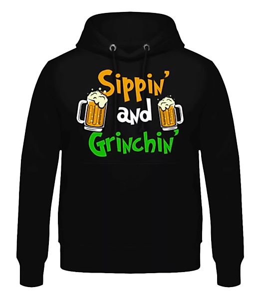 Sippin' And Grinchin' · Männer Hoodie günstig online kaufen