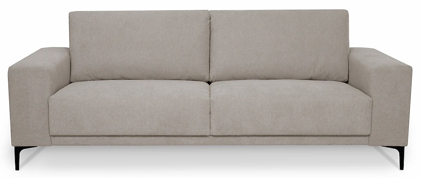OTTO home 3-Sitzer "Xander" Breite 224 cm, Soft-Touch Chenille, schwarze Me günstig online kaufen