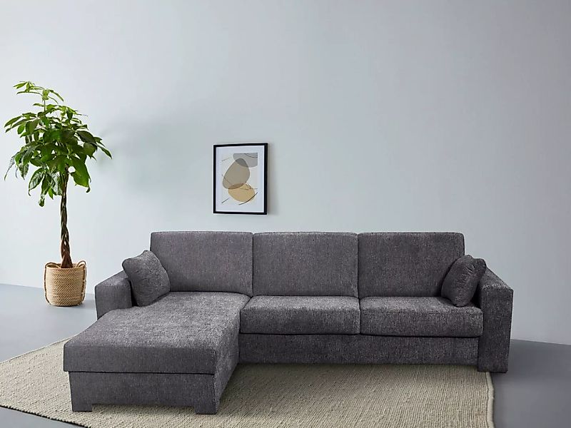 Home affaire Ecksofa "Roma "M" Matratzenhöhe 14 cm, Dauerschlaffunktion, mi günstig online kaufen