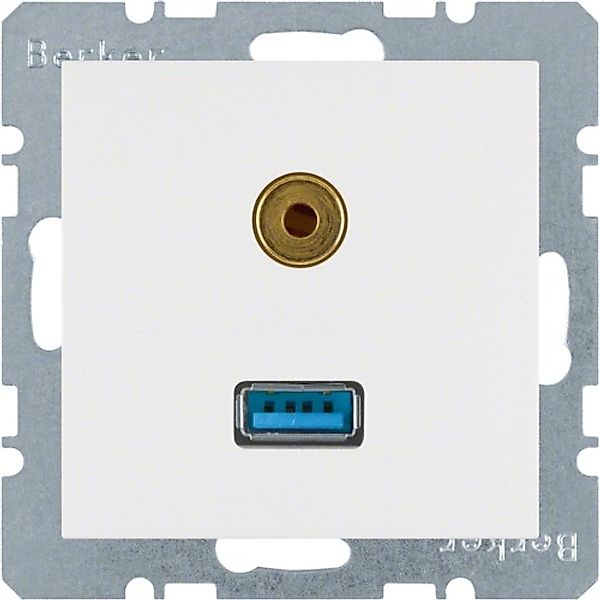 Berker Steckdose USB/3,5mm Audio polarweiß matt 3315391909 - 3315391909 günstig online kaufen
