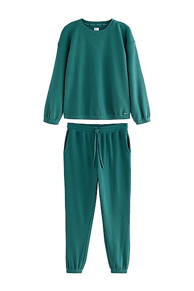 Next Pyjama Kuschliger Langarm-Schlafanzug mit Waffelstruktur günstig online kaufen