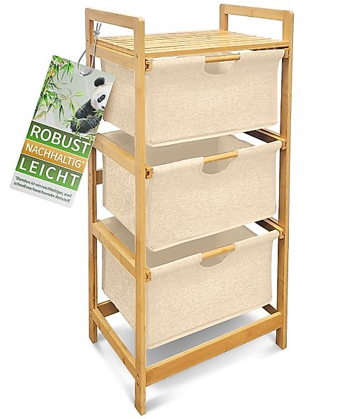 HEIMWERT Wäschekorb Wäschekorb Regal 3 Fächer günstig online kaufen