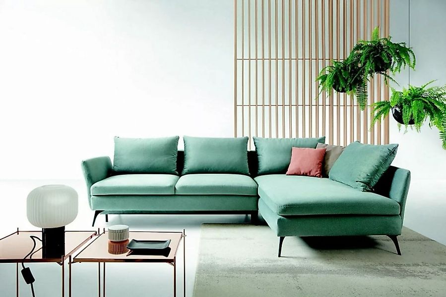 JVmoebel Ecksofa, Wohnzimmer Grün Möbel Textil Sofas Ecksofa L Form Couch günstig online kaufen