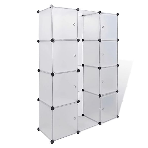 vidaXL Modularer Schrank mit 9 Fächern 37×115×150 cm Weiß günstig online kaufen