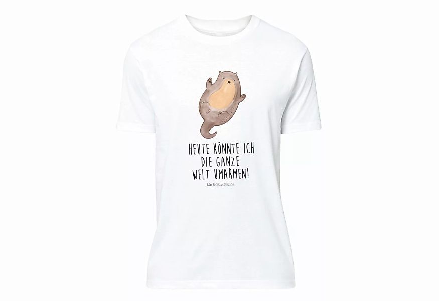 Mr. & Mrs. Panda T-Shirt Otter Umarmen - Weiß - Geschenk, gut gelaunt, hall günstig online kaufen