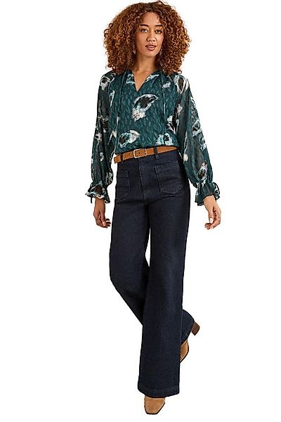 Love & Roses Langarmbluse Love & Roses Bluse mit Kerbausschnitt, Regular (1 günstig online kaufen