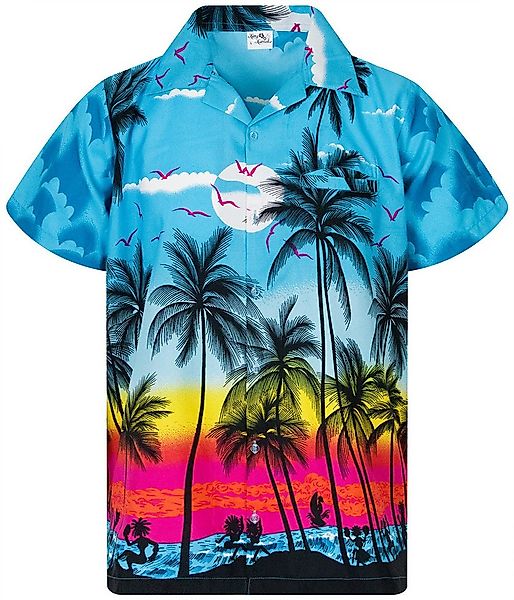 King Kameha Hawaiihemd Beach Funky Hawaii-Hemd Herren Kurzarm Front-Tasche günstig online kaufen