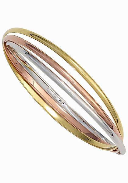 JOBO Armreif, 925 Silber dreifarbig tricolor günstig online kaufen