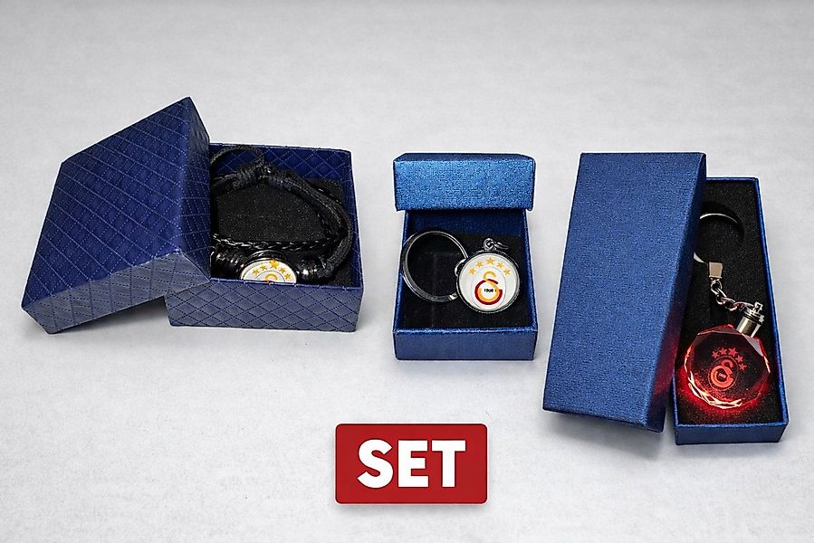 Stelby Schlüsselanhänger mit Gravur Galatasaray Geschenkset 3-teilig – Fana günstig online kaufen