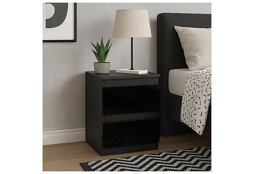 HTI-Living Nachtschrank Nachtschrank Kenji Hochglanz Schwarz (Stück, 1-St., günstig online kaufen