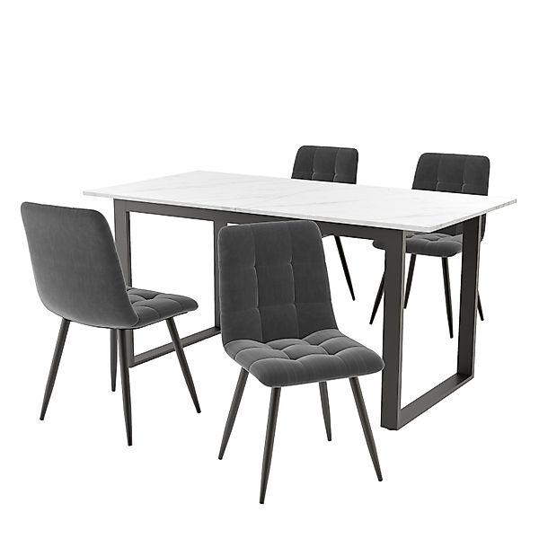 OKWISH Esstisch Essgruppe,Esstisch mit Stühlen Set, günstig online kaufen