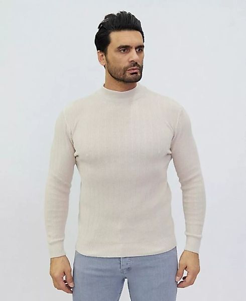 Denim Distriqt Strickpullover Stehkragen Pullover in feinem Muster günstig online kaufen
