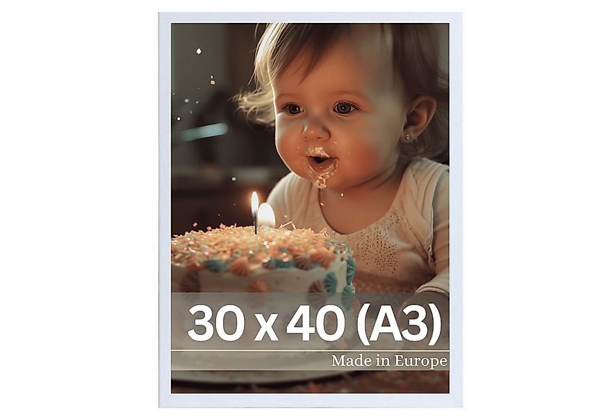 Victor (Zenith) Bilderrahmen Klee, Bilderrahmen Weiß 30x40 cm, Bilderrahmen günstig online kaufen