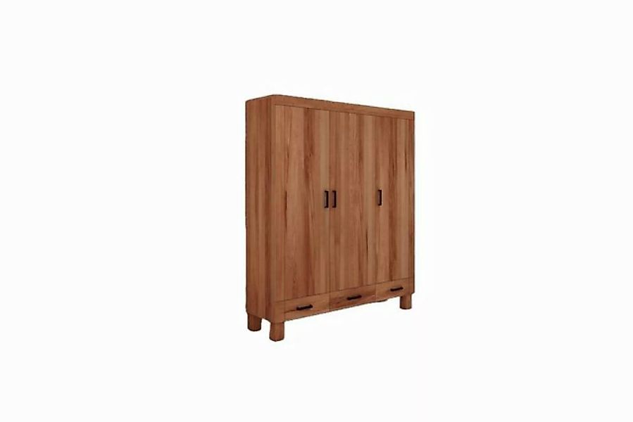 Natur24 Kleiderschrank Kleiderschrank Ringo Kernbuche 157x55x190 m. 3 Türen günstig online kaufen