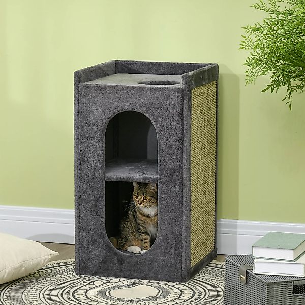 PawHut Kratzbaum Katzenturm, Katzenkratzbaum mit 2 günstig online kaufen