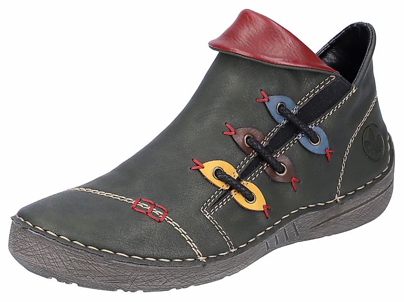 Rieker Stiefelette, Schlupfboots, Slipper mit bunten günstig online kaufen
