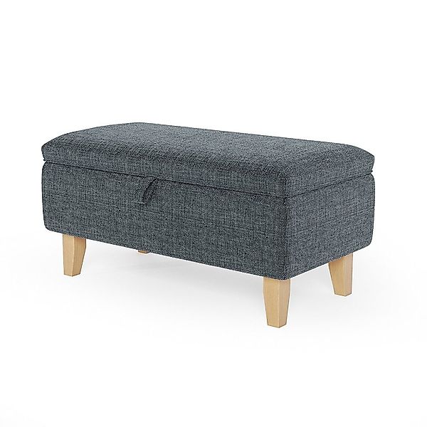 LIVINGANDHOME Fußhocker 2-in-1-Design-Aufbewahrungshocker mit Holzbeine (1 günstig online kaufen