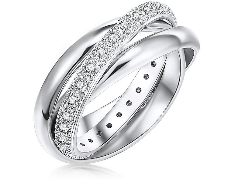 Lulu & Jane Fingerring silber, mit Zirkonia günstig online kaufen