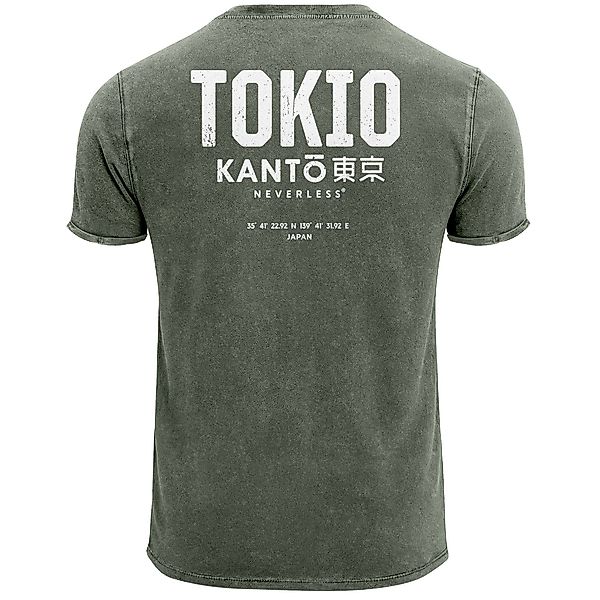 Neverless Print-Shirt Herren Vintage T-Shirt Backprint günstig online kaufen