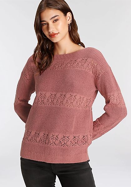 Laura Scott Strickpullover, mit Ajour-Muster günstig online kaufen