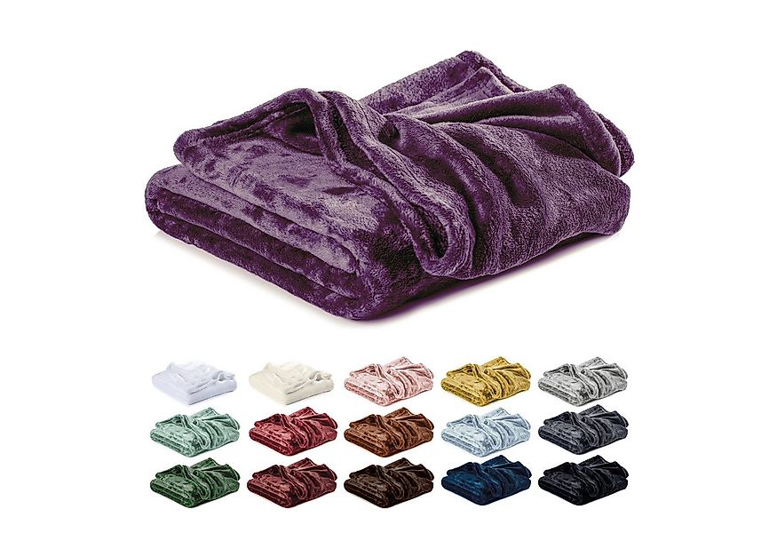 Wohndecke Kuscheldecke, Fleecedecke, Wolldecke flauschig und weich, Lavea, günstig online kaufen