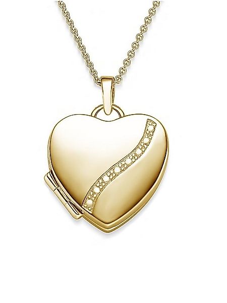 Amoonic Amulett Herz Medaillon zum Öffnen für Bilder Silber 925 Herzkette A günstig online kaufen