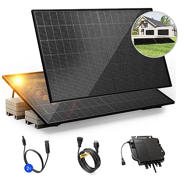 Solakon Balkonkraftwerk 1000W Solaranlage mit Gartenhalterung Steckerfertig günstig online kaufen