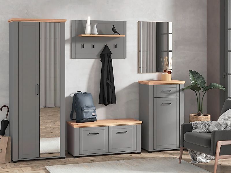 Home affaire Garderoben-Set "Valencia" Set, Garderobenschrank, Schuhkommode günstig online kaufen