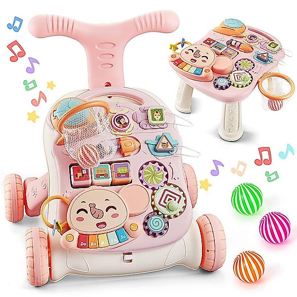 CLTYQ Lauflernhilfe 2-in-1 Baby-Lauflernwagen und spieltisch günstig online kaufen