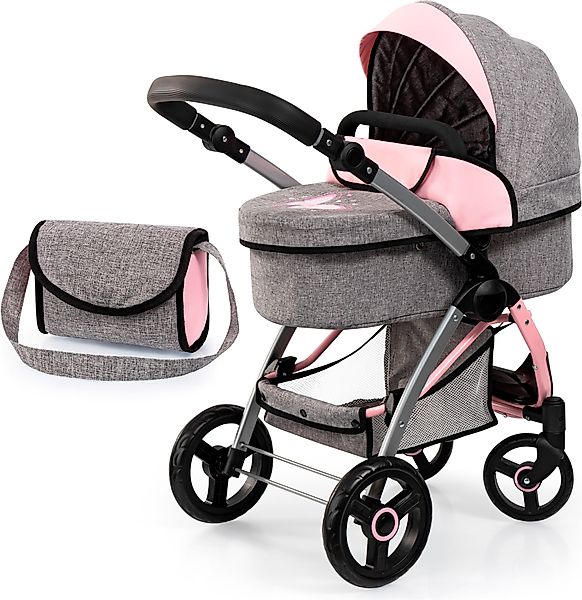 Bayer Kombi-Puppenwagen City Max grau/rosa, mit günstig online kaufen