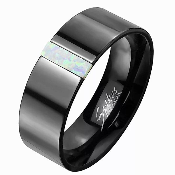 Taffstyle Fingerring Edler Ring Schwarz eingefasste günstig online kaufen