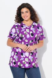 Ulla Popken T-Shirt T-Shirt Tupfen oversized günstig online kaufen