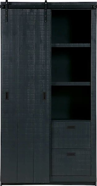 WOOOD Vitrine »Slide, mit Schiebetür«, mit 4 Schubkästen, H 230 cm x B 120 günstig online kaufen