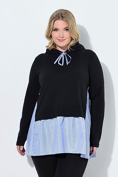 MIAMODA Sweatshirt Hoodie Kapuze Streifen-Blusen Einsatz günstig online kaufen