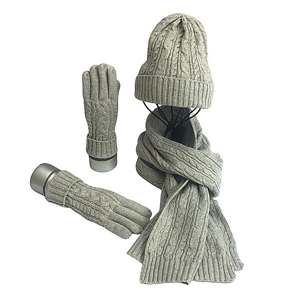 Coonoor Mütze & Schal 3 in 1 Damen Mütze, Schal & Handschuh Winter Sets 3-t günstig online kaufen
