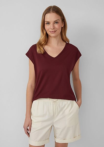 s.Oliver Kurzarmshirt T-Shirt T-Shirt mit V-Ausschnitt günstig online kaufen