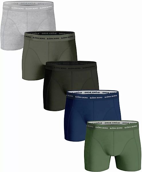 Bjorn Borg Boxers Cotton Stretch 5-Pack Grün - Größe XL günstig online kaufen