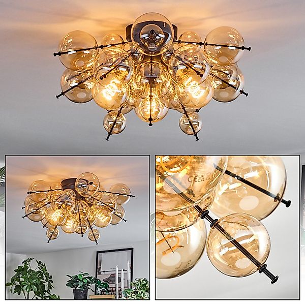 hofstein Deckenleuchte Deckenlampe aus Metall/Glas in günstig online kaufen