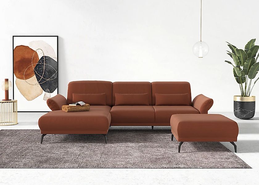 INOSIGN Ecksofa "Coco L-Form", Sitztiefen-, Arm- und Kopfteilverstellung, C günstig online kaufen