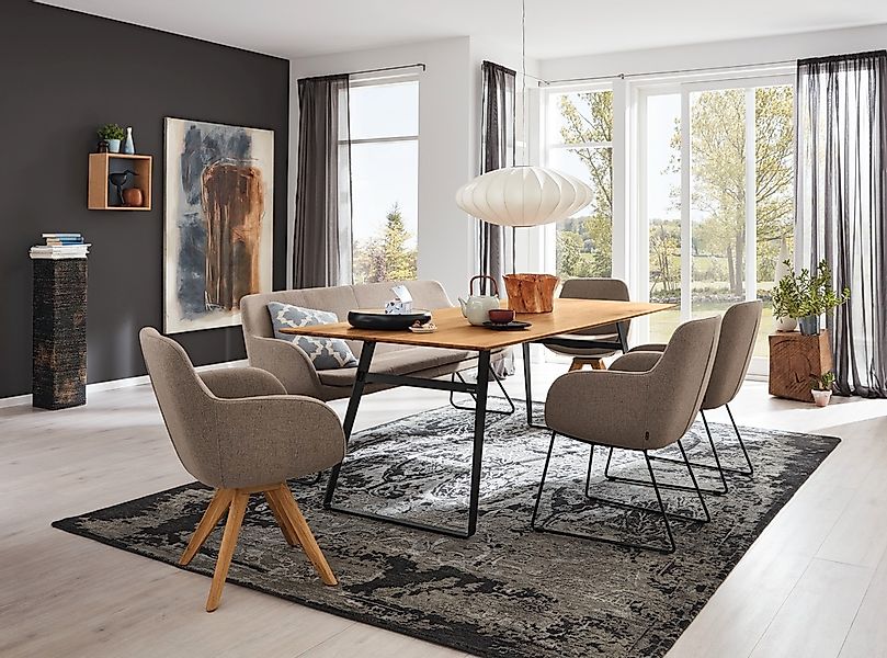 Musterring Esstisch "Tavia" Bügelgestell in 3 Farben, Platte Charakter-Eich günstig online kaufen