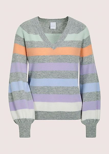 MADELEINE Longpullover "Feinstrickpullover Sommerpulli mit Streifen-Muster" günstig online kaufen