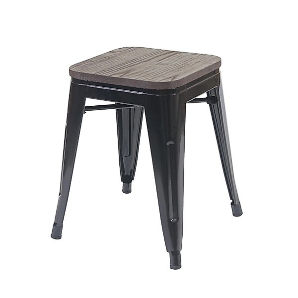 PROREGAL Hocker Inkl. Holz-Sitzfläche Metallhocker Sitzhocker Metall Indust günstig online kaufen
