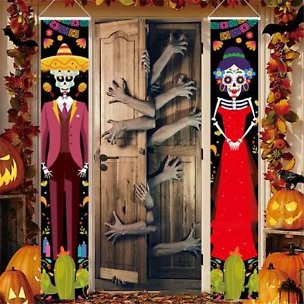 Vicabo Halloween Schilder Couplet Banner Hängen Türdekorationen Mexican Day günstig online kaufen